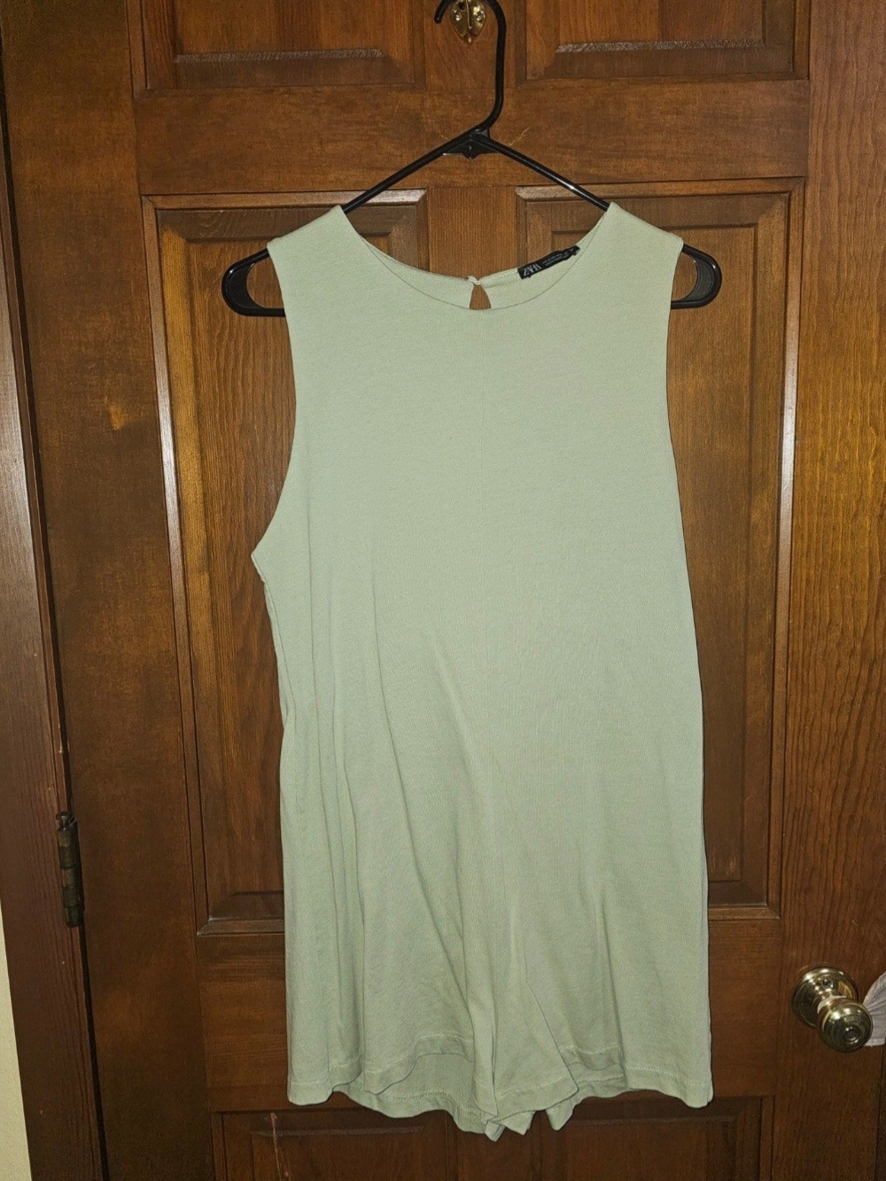 Zara Mint Green Sleeveless Jumpsuit Romper